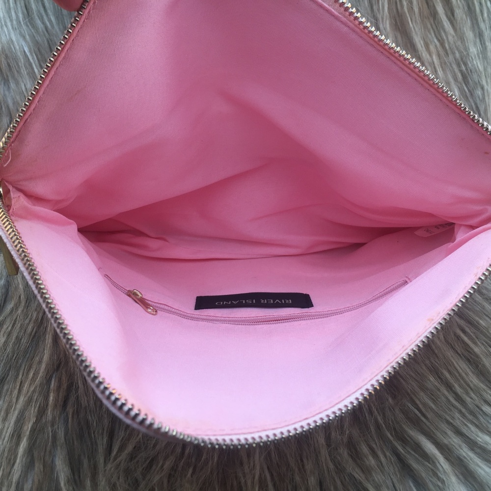 River Island Nude Pink Asymmetrical Clutch - Picture 8 of 8